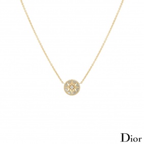 Dior Yellow Gold Rose des Vents Necklace JRDV95005